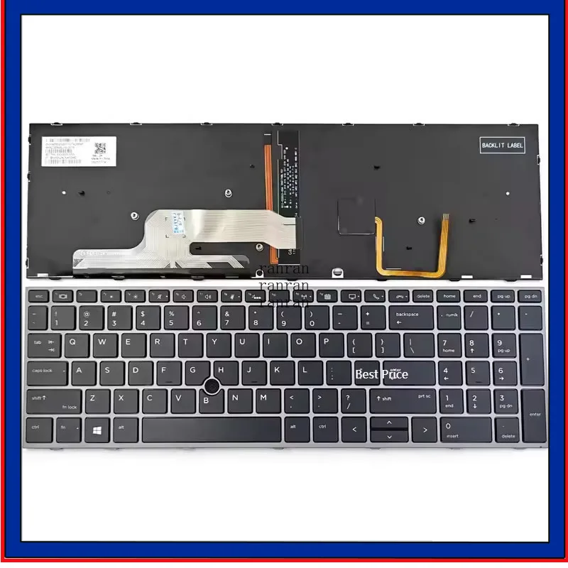 

Новая клавиатура для ноутбука с подсветкой в США и точкой для HP ZBOOK 15 G5 G6 17 G5 G6 Series L29635-001 L12764-001 L12765-001 L28407-001