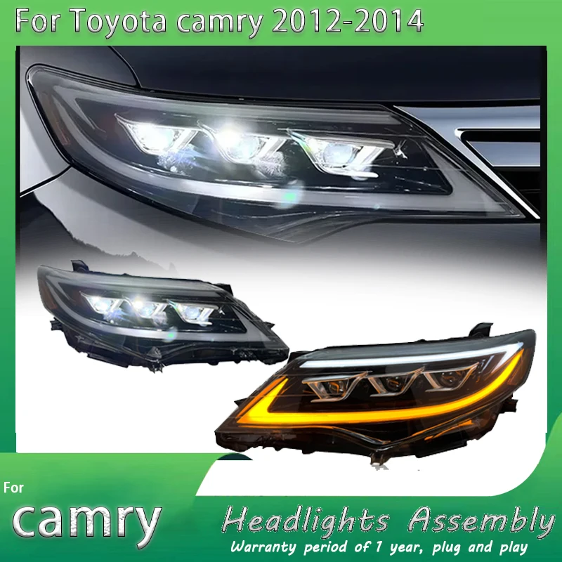 

For Toyota Camry US Version 2012-2014 Car Front Lamps Upgrade Dynamic 3 Projector Lens Accessories LED Auto Headlights Assembly