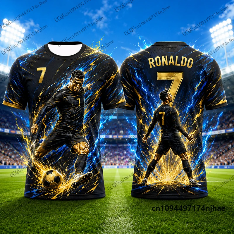 2026 Neuerscheinung Sonderedition Ronaldo # 7 bedruckte Fußballtrikots für Kinder, T-Shirts, Sport-Trainings-T-Shirts, lässige Oberteile für Kinder/Erwachsene – Detail 5