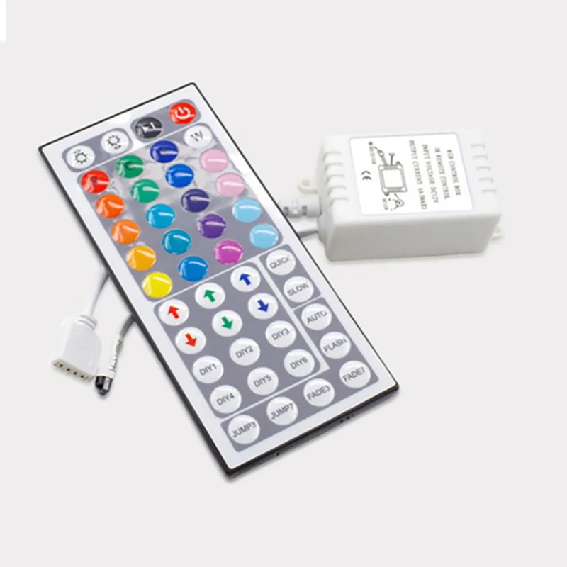 10 Meter Led Strip Light 3528 RGB Waterproof Remote Controller 44 Keys Plate Color Random