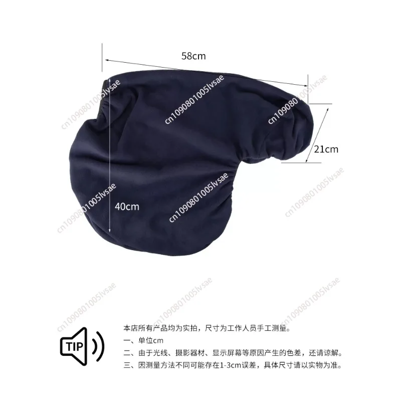 Horse Saddle Cover Lightweight Comfortable Soft Fleece Portable Equestrian Equipment Practical Elastic Bands Saddle Protector