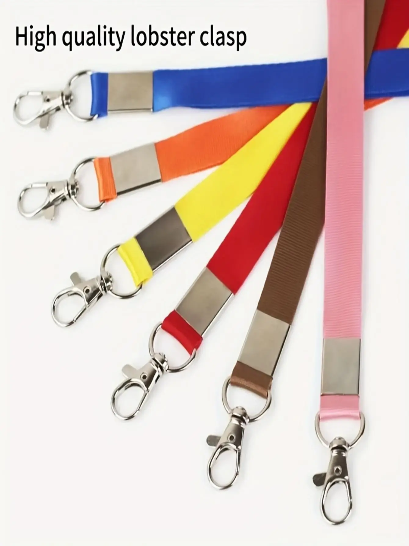 10 Stück langlebige Schlüsselbänder mit drehbarem Haken, flaches Halsdesign für Ausweishalter und Namensschilder – Detail 9