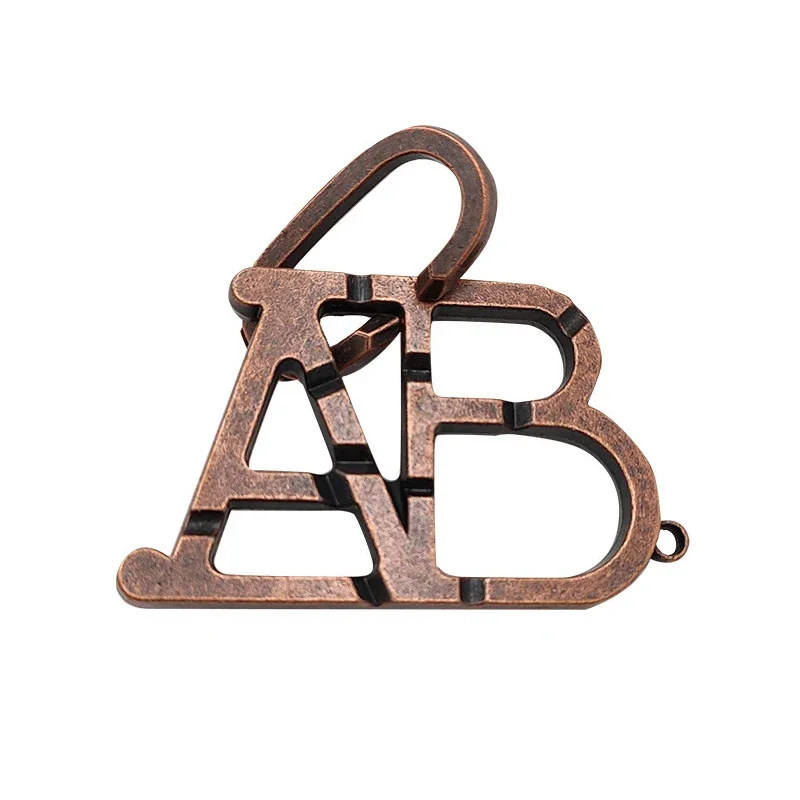 ABC 잠금 퍼즐 Unwrap 장난감 금속 퍼즐 두뇌 티저 성인을위한 IQ 게임 어린이 교육 퍼즐 장난감