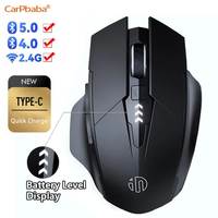 PM6 Wireless Mouse Rechargeable 2.4GHz USB Office Mute Bluetooth Mouse 6 High Effecient Buttons For PC Laptop Tablet Mobile