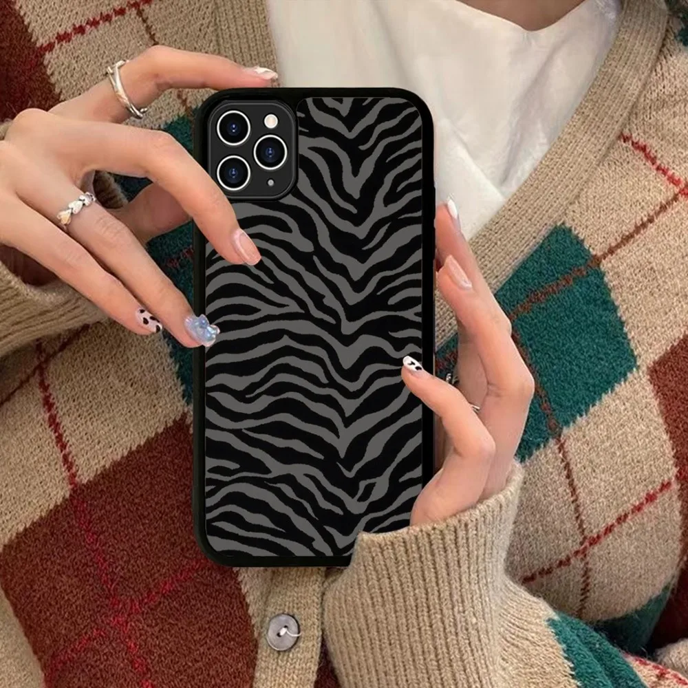 Cartoon Zebra Pattern Phone Case Silicone PC+TPU For For IPhone 11 12 13 14 15 16 Plus Pro Max Cover