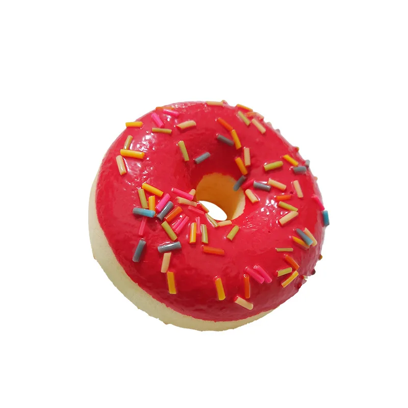 Simulation Donut PU Slow Rebound Toy Realistic Donuts Children Squeeze Stress Relief Toy Refrigerator Stickers Small Pendant