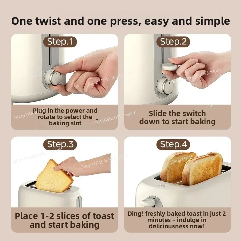 2025 Portable Automatic Toaster - Home Bread Machine, Sandwich & Breakfast Maker, Compact Kitchen Toaster