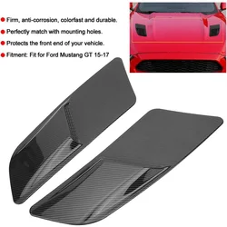 2Pcs/Set Hoods Cover Trim Car Front Hood Air Intake Trim Scoop Vent Guards Heat Panel Cover for Ford Mustang 2015 2016 2017