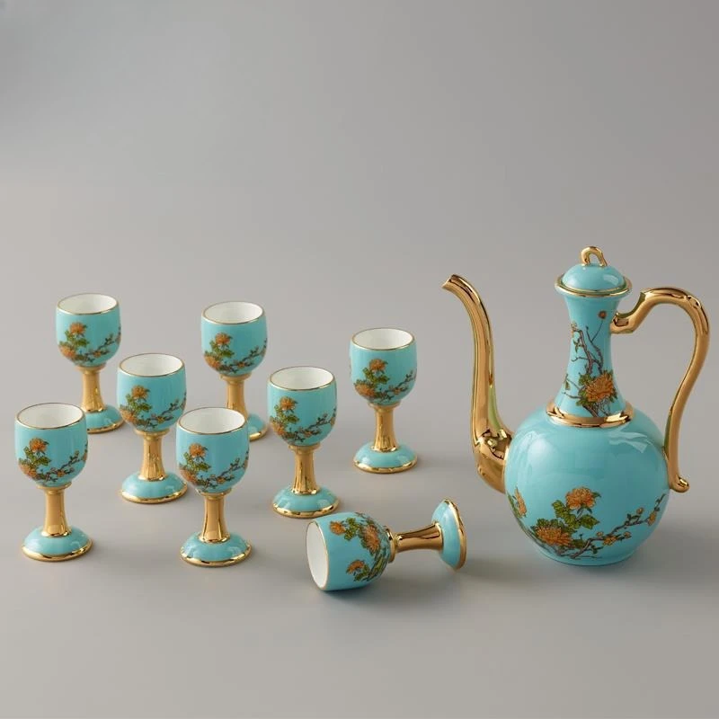 

10-Head ceramic wine set household set