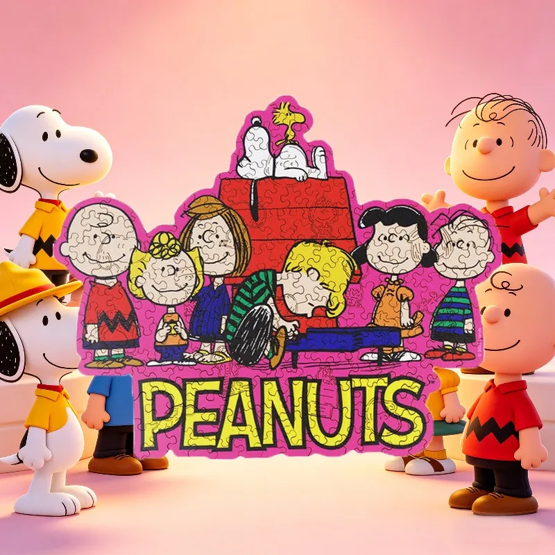 

Cartoon Snoopy Peanuts Comics Wooden Puzzles Adults Creative Irregular Jigsaw Intellectual Challenge Home Decor Souvenir Present