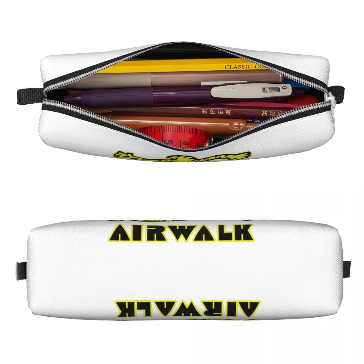 الوشم المدرسة القديمة Airwalk مقلمة سعة كبيرة أكياس القلم صندوق القلم للبنين بنات طالب القرطاسية قلم رصاص الحقيبة حقيبة مستحضرات التجميل #2