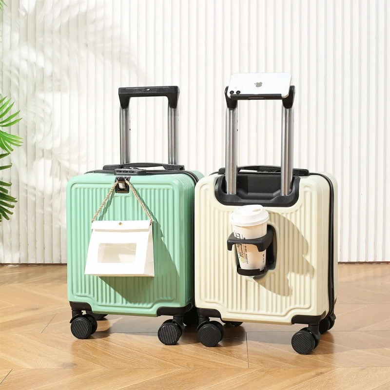 walda-multifunctional-14-inch-small-bag-lage-abs-material-travel-suitcase-unisex-new-condition-with-lock-and-four-way-wheels
