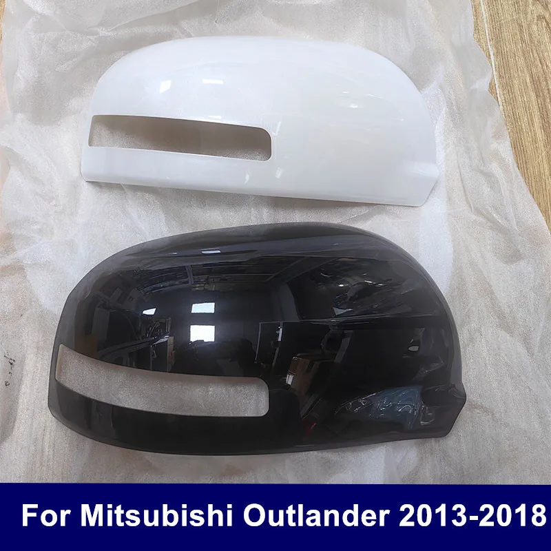 Osłona lusterka zewnętrznego do Mitsubishi Outlander 2013-2018, obudowa lusterka bocznego, kolor perłowy biały/czarny
