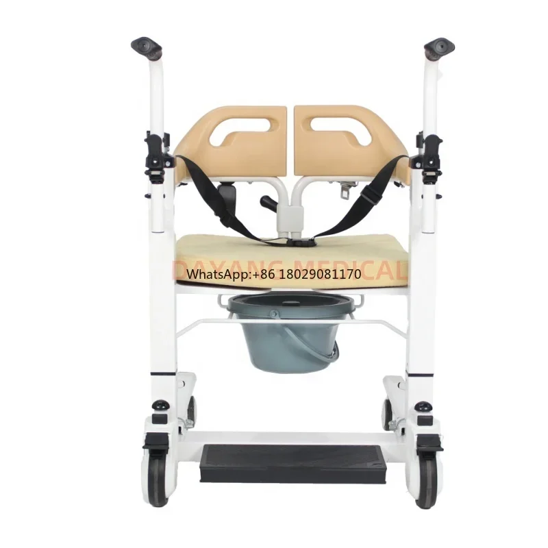 wholesale medical portable toilet cart move elderly patient nursing transfer lift commode chair