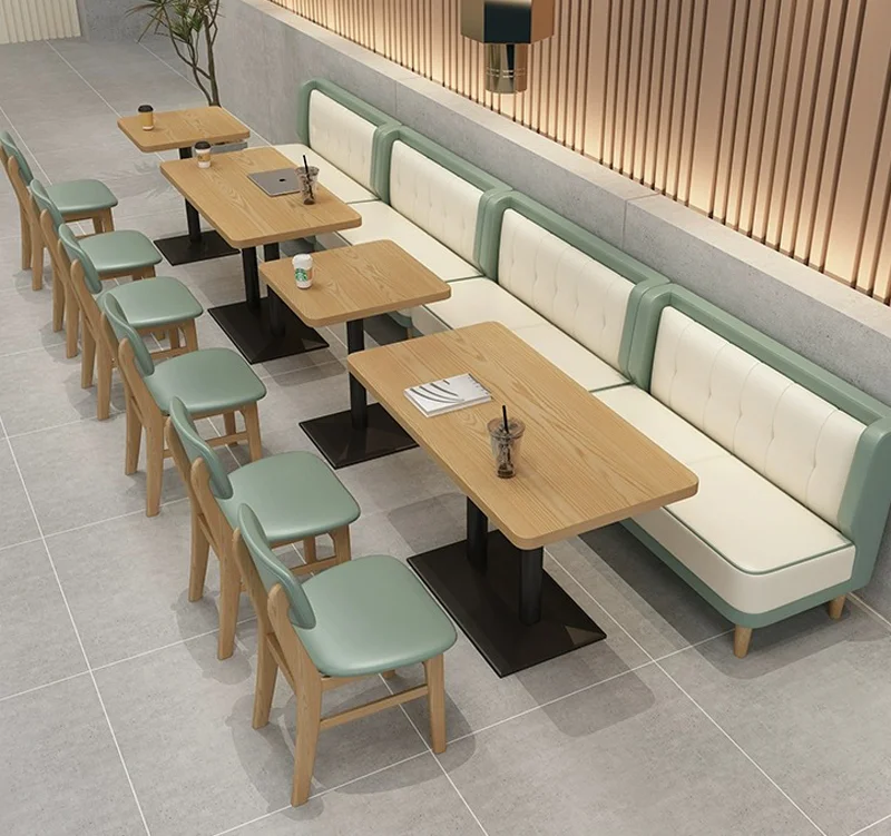 

Manufacturer Fast Food Restaurant Cafe Shop Table And Chair Dining Set Restaurant Furniture Booths Bench Couch Table Chair Set