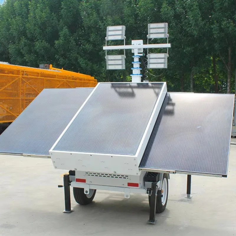 Solar Powered Mobile LED Lighthouse Tower Solar Powered Mobile Lighthouse with Controller Solar Powered Outdoor Generator