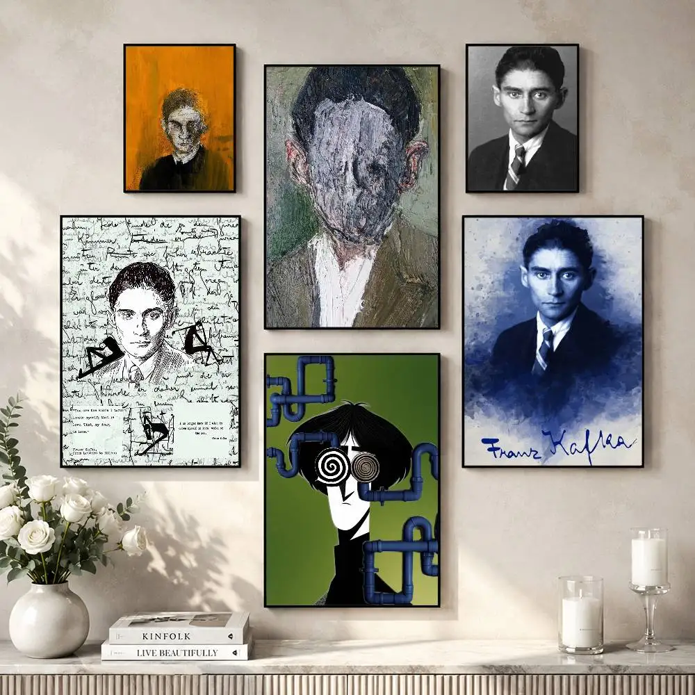 Abstract Surreal F-Franz Kafka Poster Versatile HD Waterproof Wall Art Self-Adhesive Decor for Any Space Ideal Gift