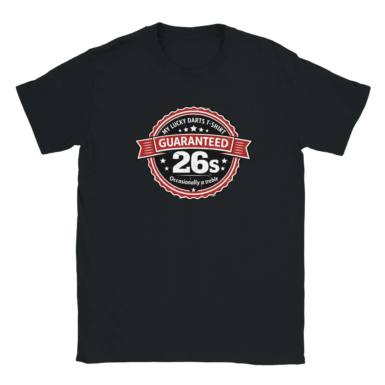 Lucky Darts T Shirt Guaranteed 26 Funny Treble Humor Top Vintage Pub Dart League Player  vintage Washed Breathable homme Unisex