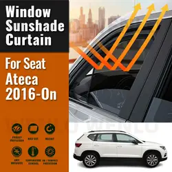 For Seat Ateca SUV 2016-2023 2024 Magnetic Car Sunshade Shield Front Windshield Frame Curtain Rear Side Window Sun Shades