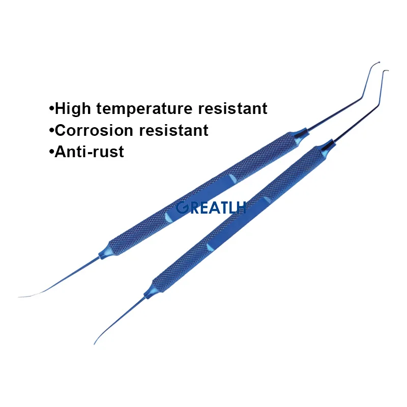 Lens Manipulating Hook Double Ended Hook Ophthalmic Eye Instrument Titanium
