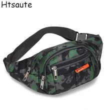Camouflage Print Men Waist Bag Pack Purse Casual Large Phone Belt Bag Pouch Women's Canvas Travel Phone Bag Fanny Banana Bag Hip