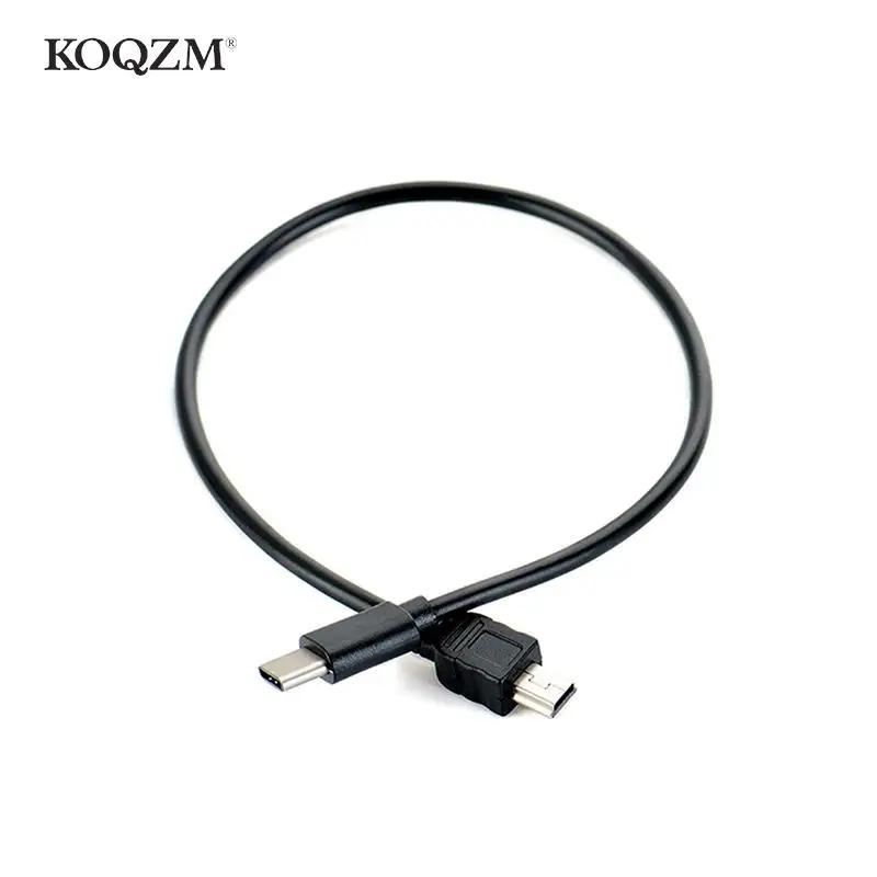 30cm USB Type-c to Mini USB Cable Type-c Male to Mini-B Male Converter Adapter Lead Data Cable