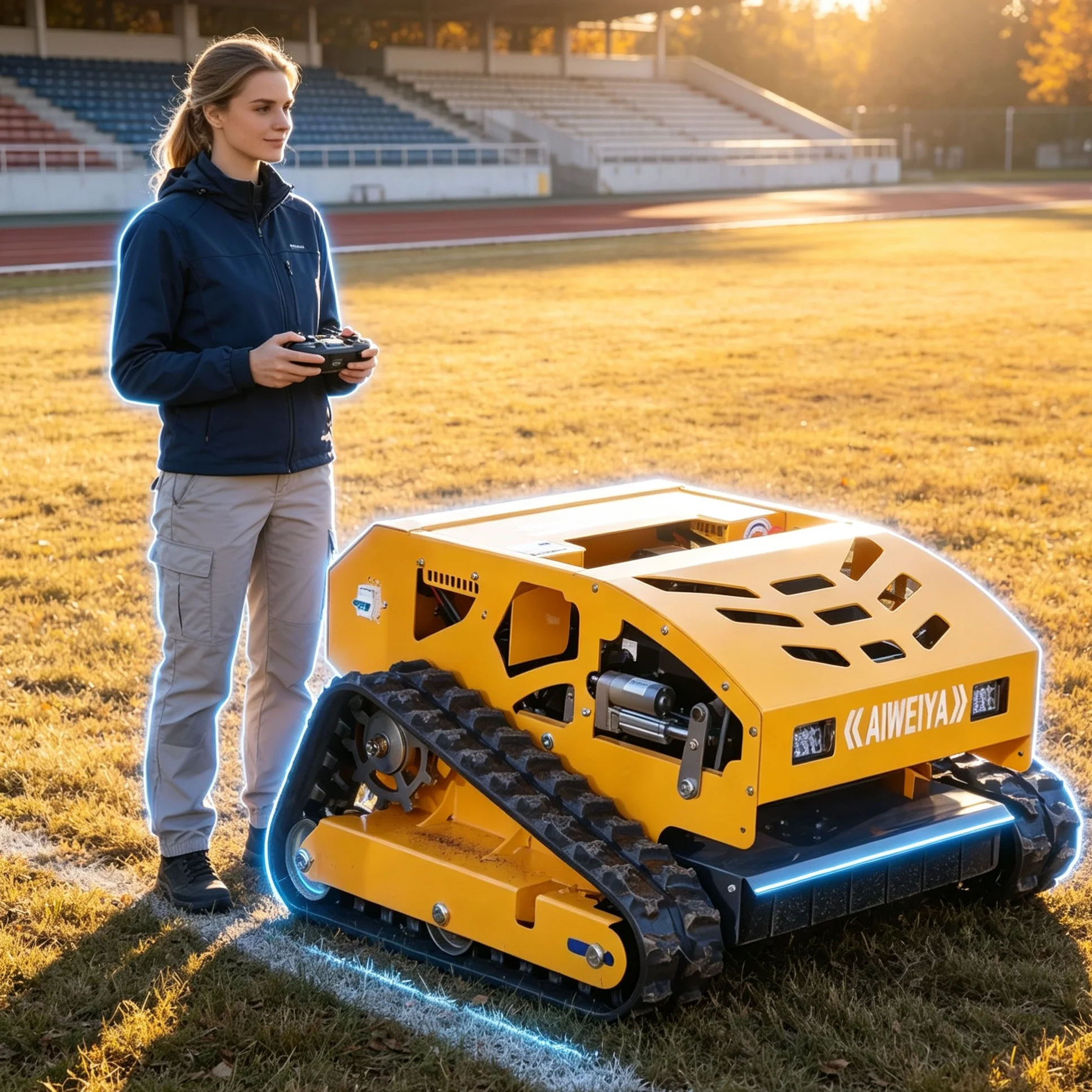 Customized Gas Powered Robot Lawn Mower Remote?Controlled Flail Mower High Grass Mower Heavy?Duty Mower Machine mower robot