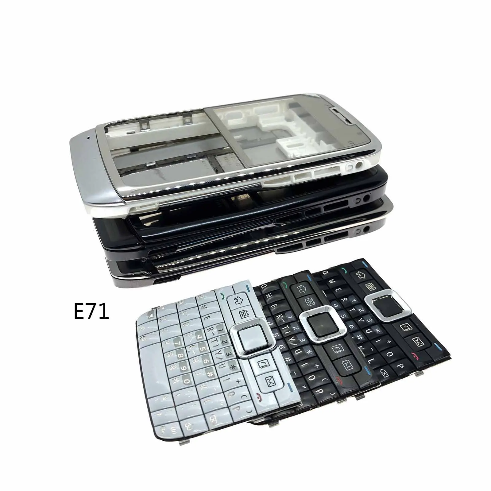 Phone Housing Cover For Nokia E5 E63 Mobile Phone Case E71 E72 case Keypad battery Back Front Faceplate Frame cover