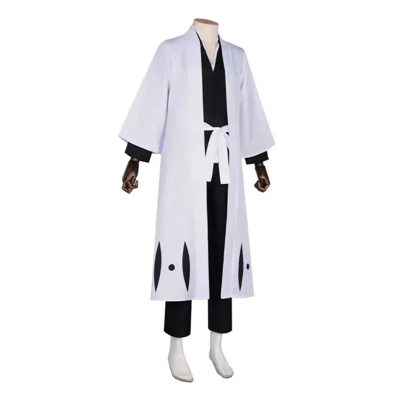 Anime Bleach Aizen Sousuke Cosplay Costume Wig Sets Bleach Thousand Year Blood War Gotei 13 Team 5 Captain Robe Kimono Outfits