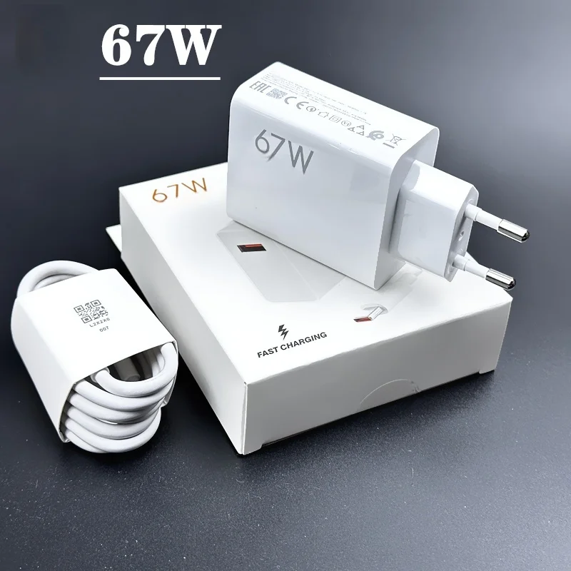 

67W Fast Charger For Xiaomi Mi 13 12 11 Ultra 12T Pro Fast Charging USB Type C Cable Redmi Note 12 11 Quick Charge