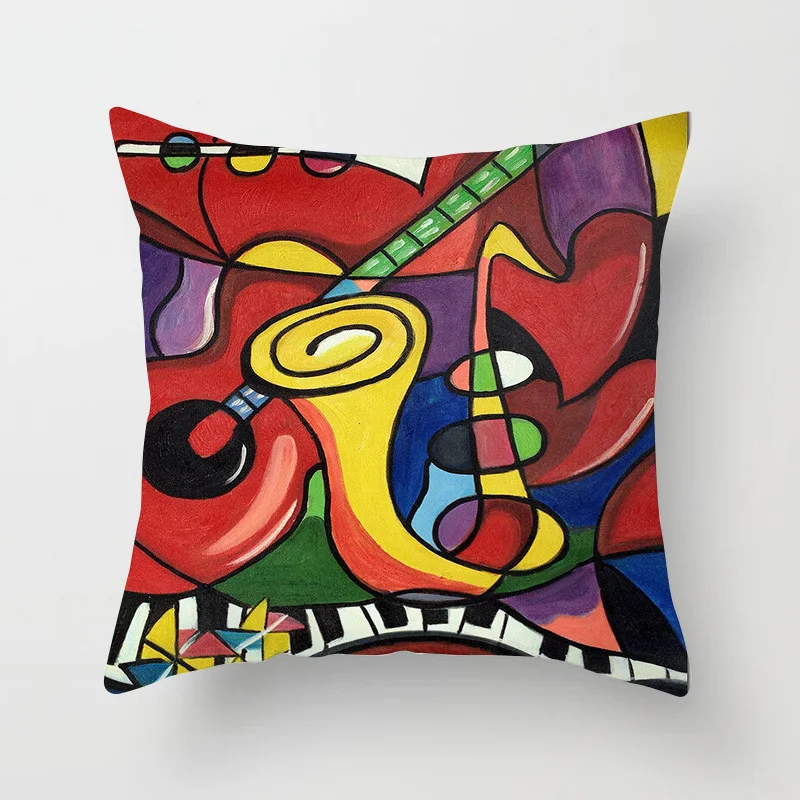 Abstract Woman Pillow Art case Sofa Decoration Polyester  Picasso Oil Painting Print