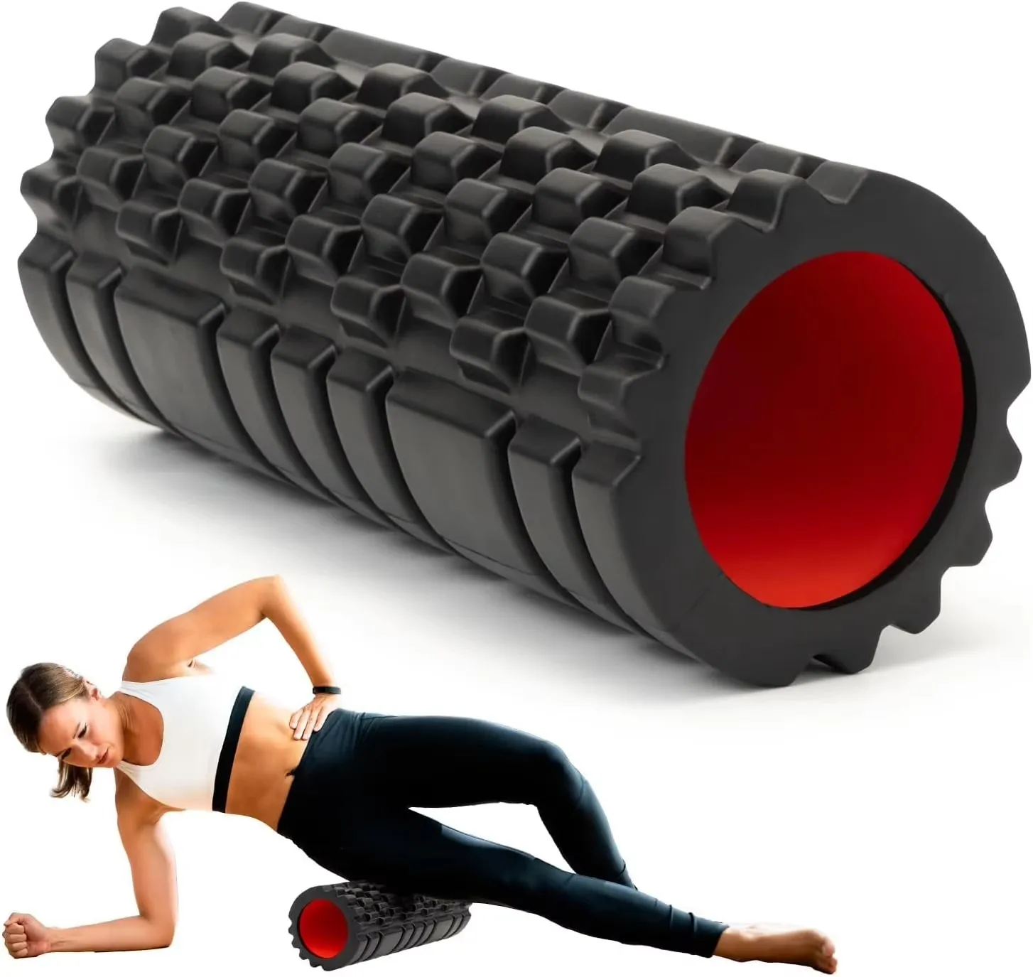 Foam Roller Yoga-Säule Fitness Yoga EVA Schaumstoffrolle Yoga-Stab Tiefengewebe-Massagerolle, Geeignet für Rücken/Taille/Beinmuskulatur