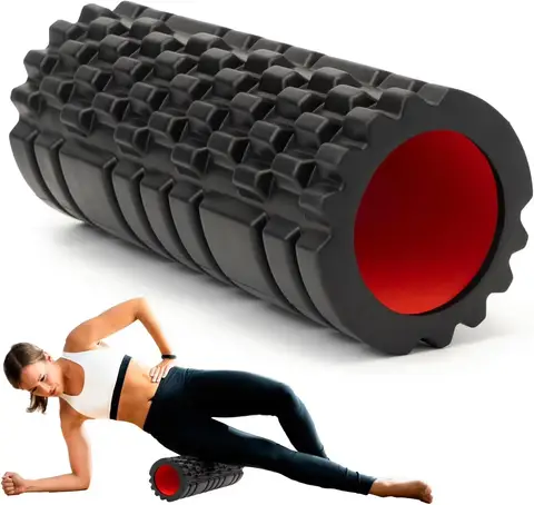 Foam Roller Yoga Column Fitness Yoga EVA Foam Roller Yoga Stick Deep Tissue Massage Roller, Suitable for Back/Waist/Leg Muscle