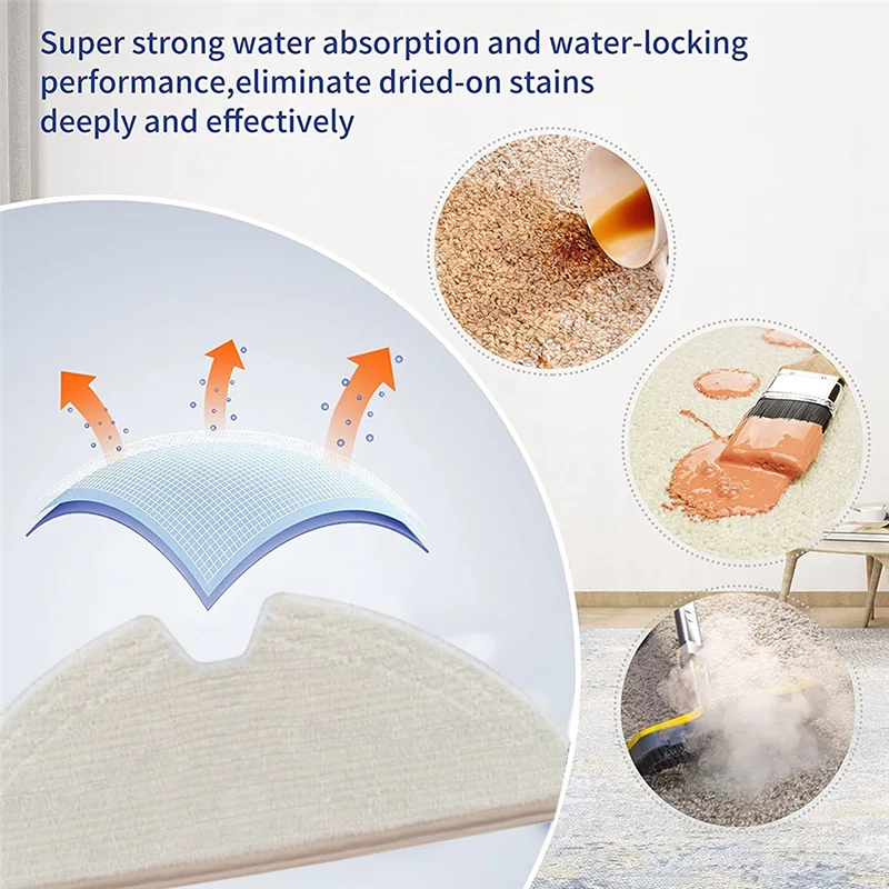 حامل ممسحة A005-Mop مع وسادة ممسحة لاستبدال أجزاء المكنسة الكهربائية Roborock S5 Max/S6 Maxv/S6 PURE/T7