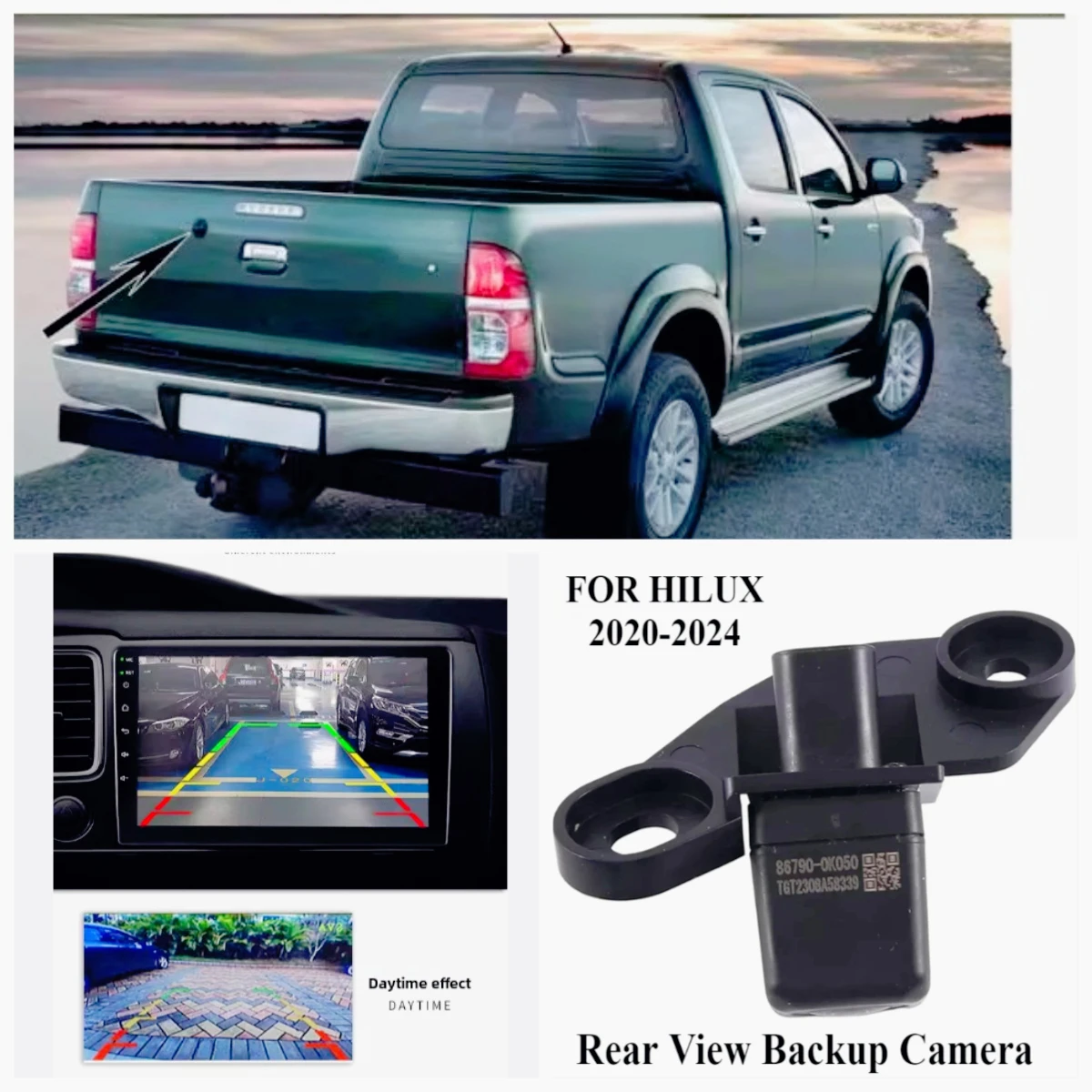 

86790 0K050 Rear View Backup Camera for Toyota Hilux 2020 2022 2023 2024 Vehicle Camera FOR Hilux Modified