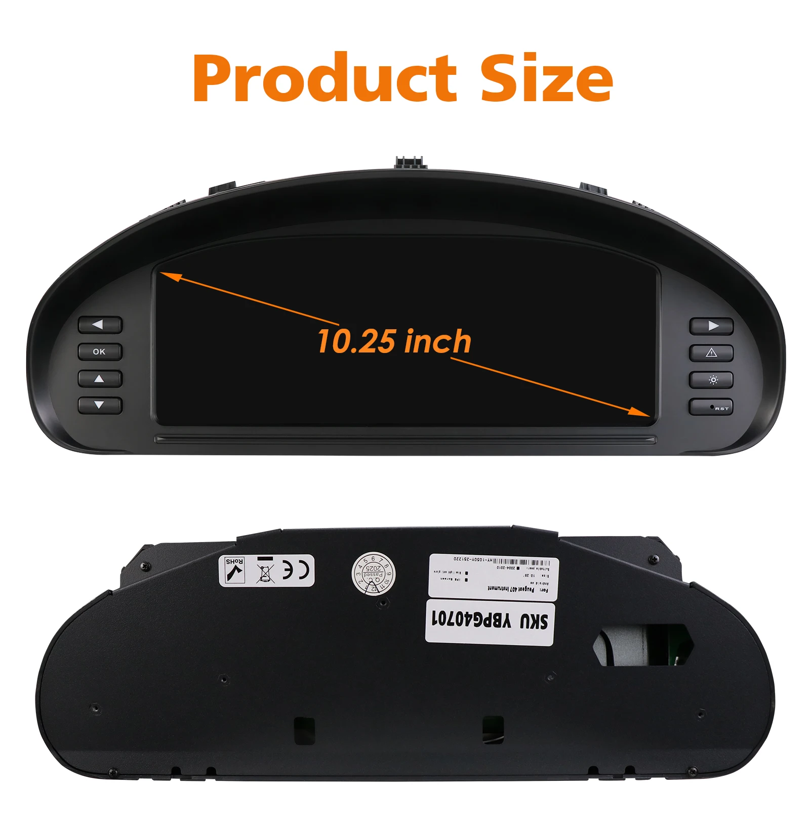 Hizpo Digitales Instrumentencluster für Peugeot 407 407SW 2004-2010 Auto LCD-Armaturenbrett Tachometer Virtuelles Cockpit – Detail 8