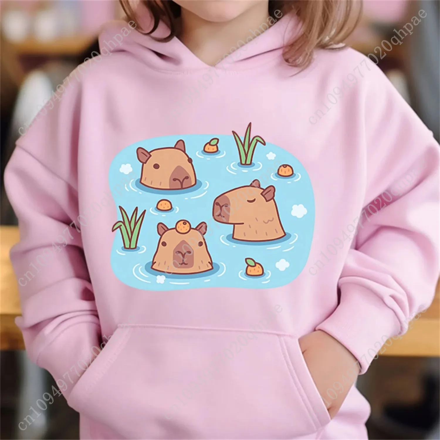 Children Clothes Cute Capybara 3D Print Kids Hoodie Sweatshirt Christmas Long Sleeve Casual Pullover Autumn Children's Clothing