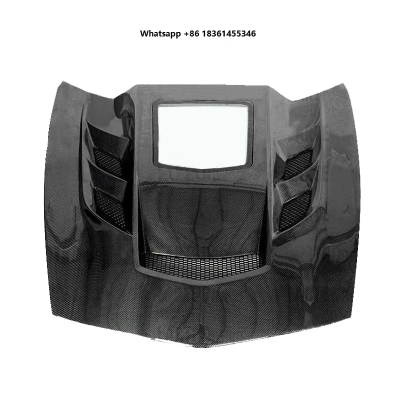 

For Corvette C7 2015-2019 Clear Carbon Fiber Bonnet Engine Hood