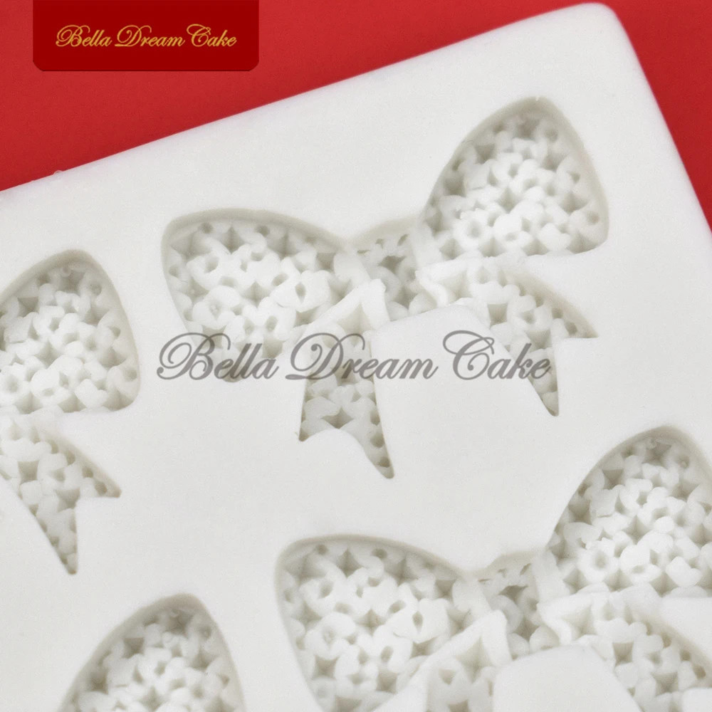 3D Star Bow/Wing Design Silicone Mold Fondant Chocolate Cupcake Mould DIY Clay Model Cake Decorating Tools Baking Accessories