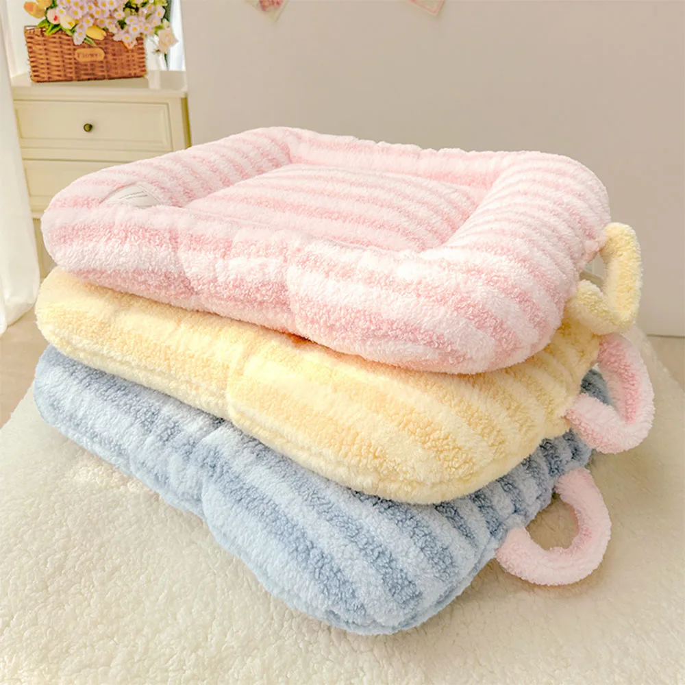Cama Macia e Confortável para Gatos e Cães Pequenos/Médios, Lavável, em Formato Oval, de Pelúcia, para Todas as Estações - Produtos para Animais de Estimação