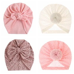 Noworodka Turban Baby Girl pałąk turbany BowKnot niemowlę czapki dla dziewczynek miękkie słodkie czapka dla malucha dzieci Headwraps akcesoria dla dzieci