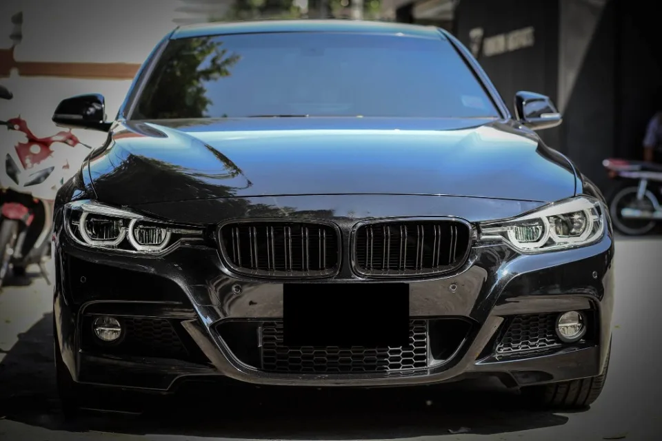Xvip glänzender Double Line Style Front stoßstangen grill für BMW 3er F30 F31 F35 2013-19 320i 325i 328i Silber Diamant grill – Detail 27