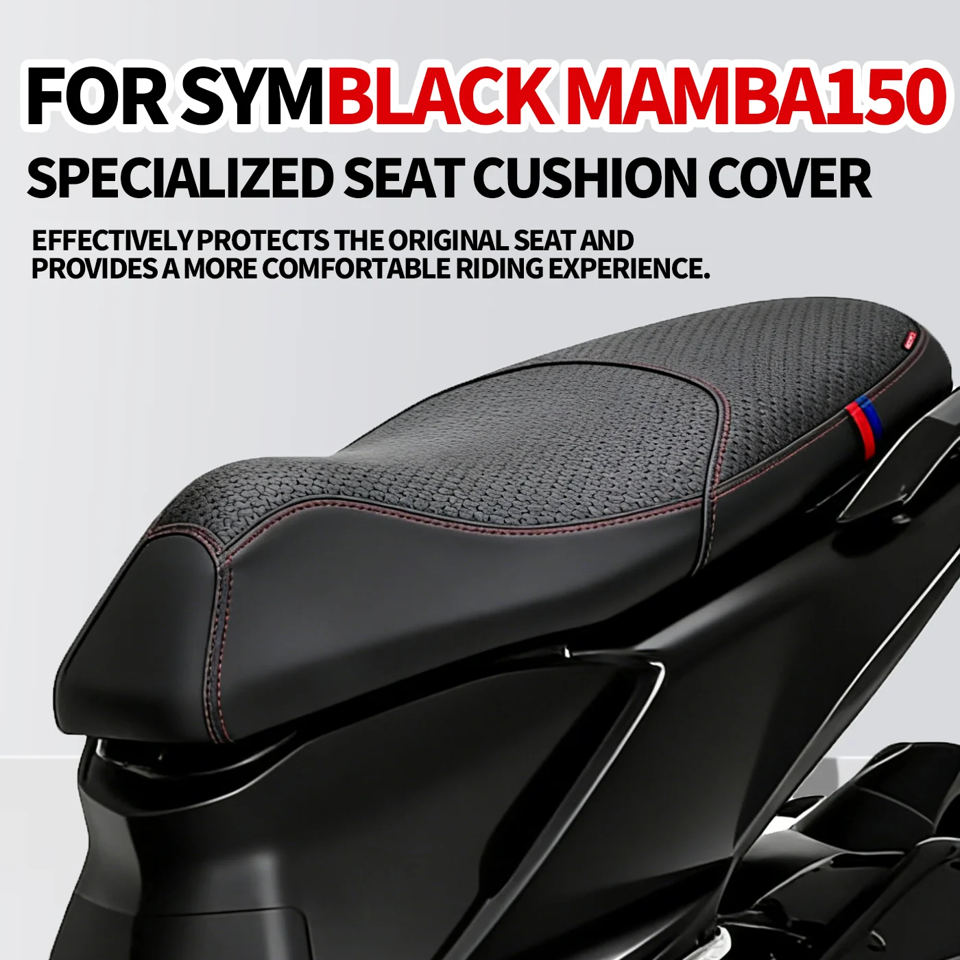 

Motorcycle Seat Cover Protective Soft Cushion Easy Clean Non-Slip Breathable For Symblack Mamba150 Adventure Touring Accessories
