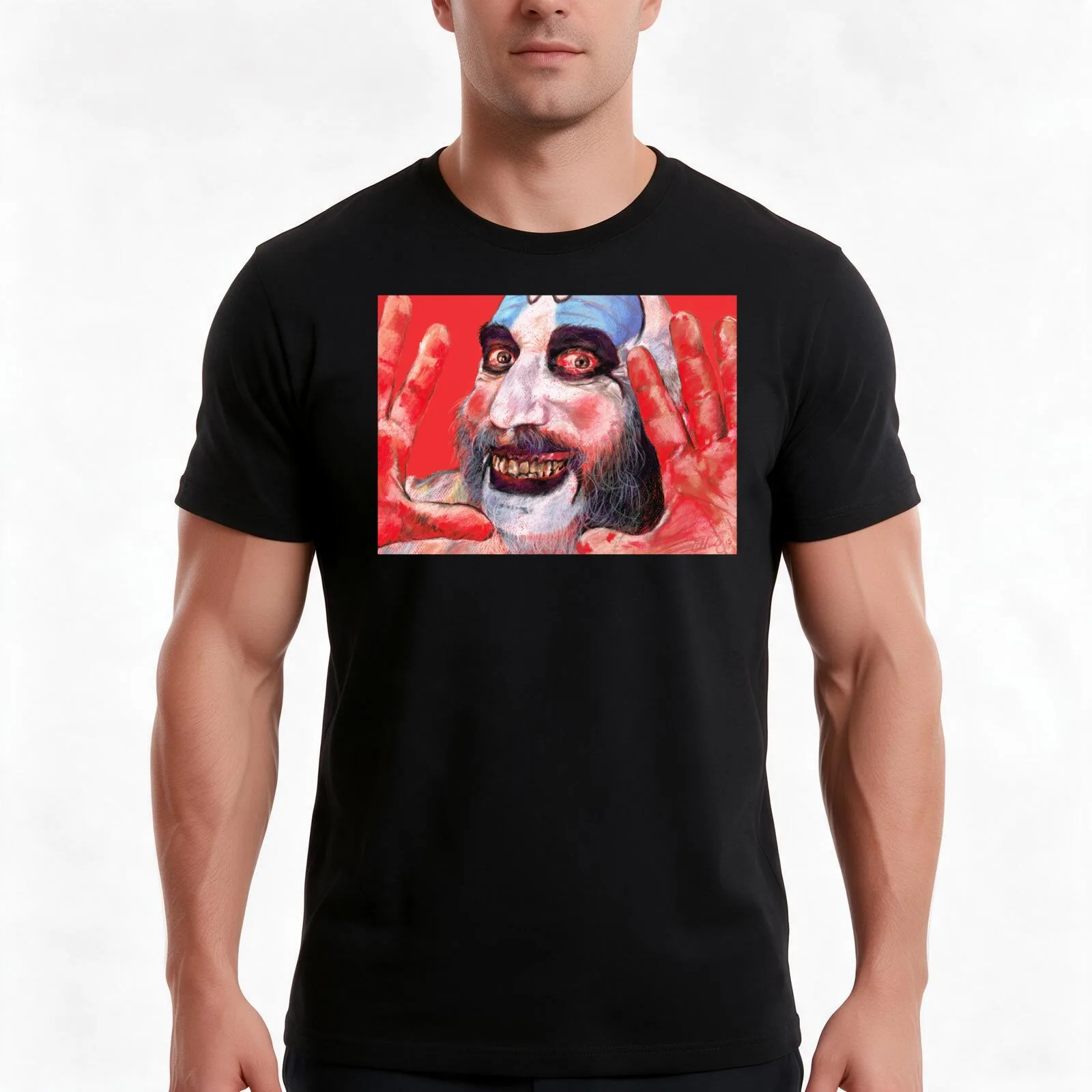 Captain Spaulding T-Shirt Summer Casual Cotton Tee Oversized Streetwear Tops Vintage Graphic Print Loose Fit Short Sleeve