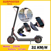 SURPOOTER TUYA 350W Electric Scooter 16KM row Electric Kick Scooter 36V7.5AH Battery 31 KM/H Smart folk Adults e-Scooter APP