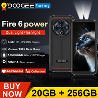 DOOGEE Fire 6 Power 20GB(8+12) 256GB Rugged Smartphone Dual Flashlight 15500mAh  6.56\