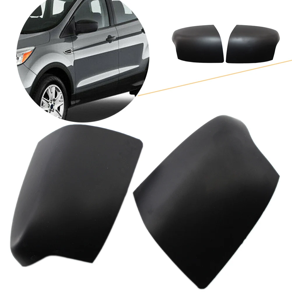 Matte Black Auto Door Rearview Side Mirror Cover ABS FD4247424 FD4247423 For Ford Focus 2005 2006 2007 2008