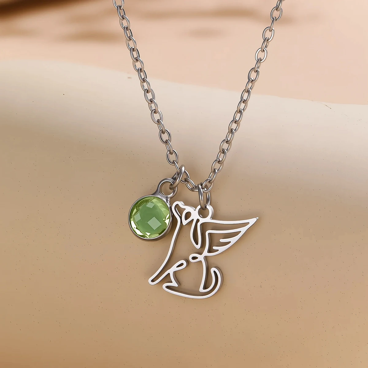 

Animal Bird Wing Pendant Necklace Personalized Stainless Steel Jewelry for Women Men Cute Bird Gift
