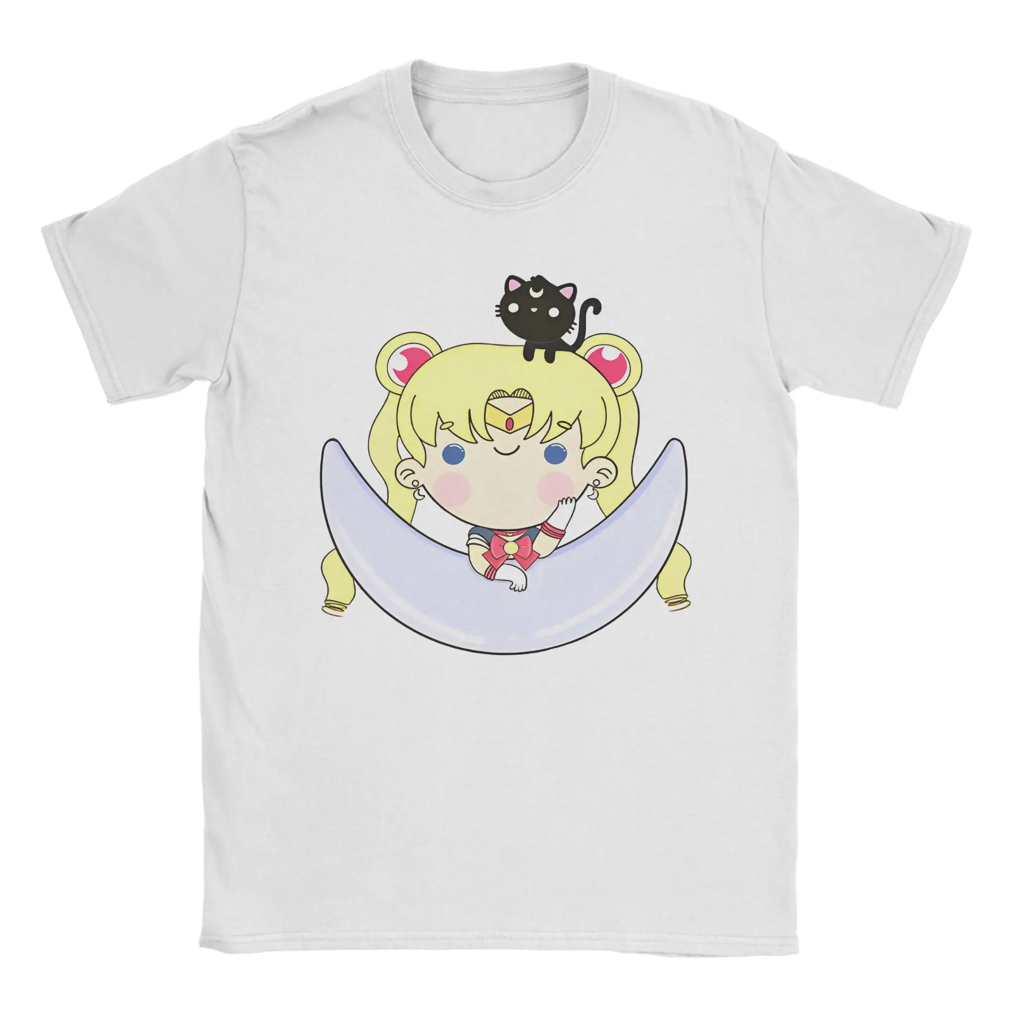 Sailors Moons Kawaii T-Shirts Men Women  Casual Cotton Tee Shirt Round Neck Short Sleeve T Shirts Party Clothing