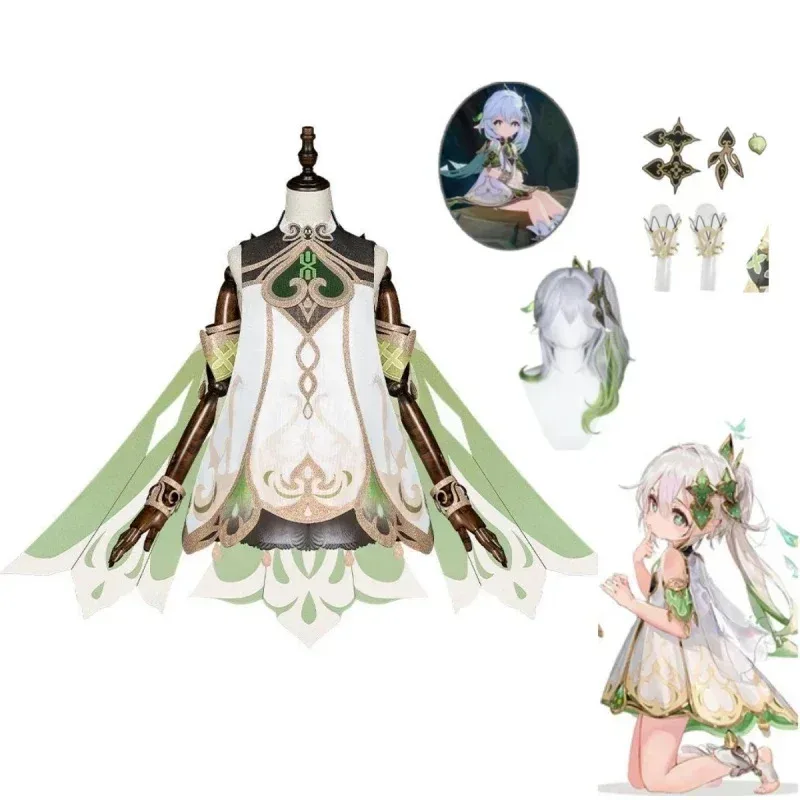 

Genshin Impact Nahida Lesser Lord Kusanali Nahida Cosplay Costume Girls' Dress Wig Set Costume Halloween Party Costume Costume